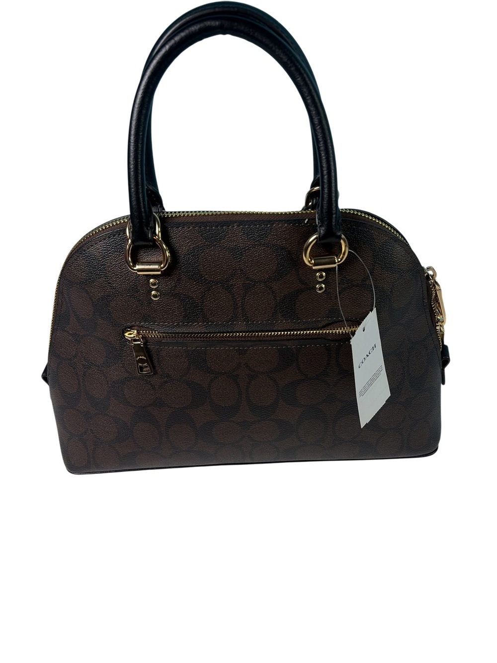 COACH 2558 KATY SATCHEL IN SIGNATURE BROWN/BLACK - Picture 3 of 10
